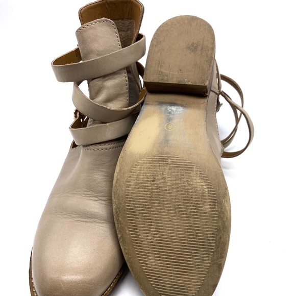 Steve Madden Peladino Beige Cutout Boots Leather Size 8 Shoes Boho Bohemian. - Picture 6 of 8